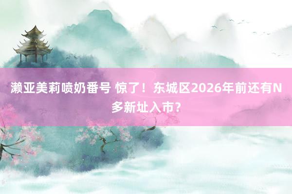 濑亚美莉喷奶番号 惊了！东城区2026年前还有N多新址入市？