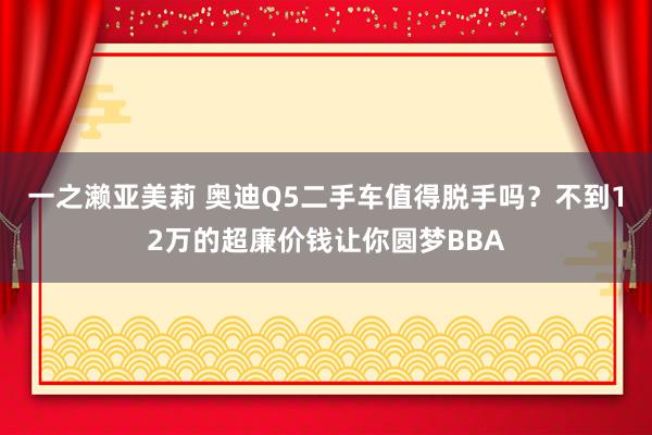 一之濑亚美莉 奥迪Q5二手车值得脱手吗？不到12万的超廉价钱让你圆梦BBA