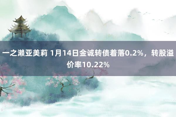 一之濑亚美莉 1月14日金诚转债着落0.2%，转股溢价率10.22%