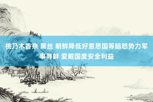 桃乃木香奈 黑丝 朝鲜降低好意思国等脑怒势力军事寻衅 爱戴国度安全利益