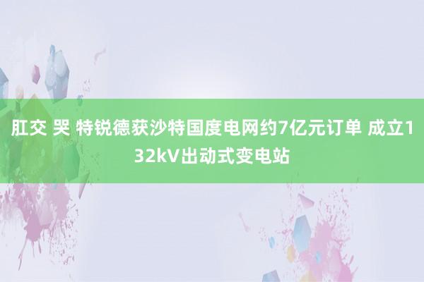肛交 哭 特锐德获沙特国度电网约7亿元订单 成立132kV出动式变电站