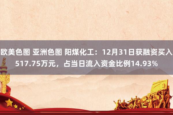 欧美色图 亚洲色图 阳煤化工：12月31日获融资买入517.75万元，占当日流入资金比例14.93%