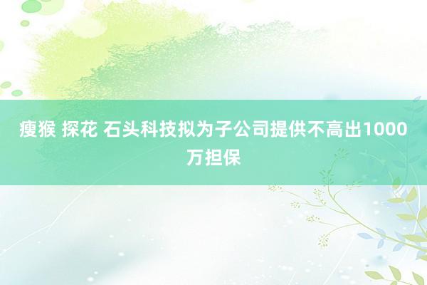 瘦猴 探花 石头科技拟为子公司提供不高出1000万担保