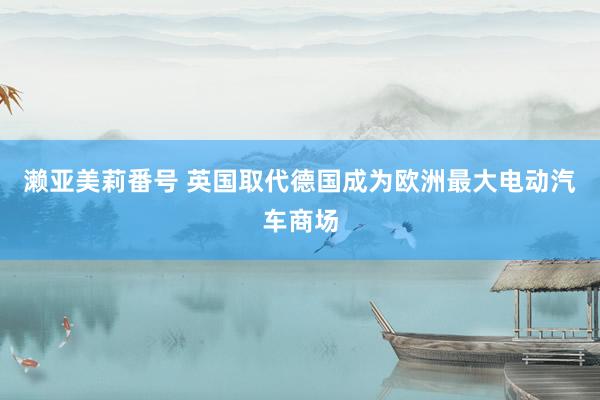 濑亚美莉番号 英国取代德国成为欧洲最大电动汽车商场