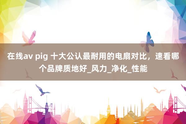 在线av pig 十大公认最耐用的电扇对比，速看哪个品牌质地好_风力_净化_性能