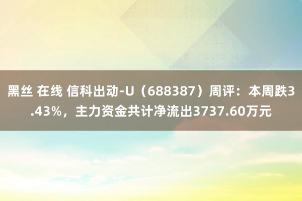 黑丝 在线 信科出动-U（688387）周评：本周跌3.43%，主力资金共计净流出3737.60万元