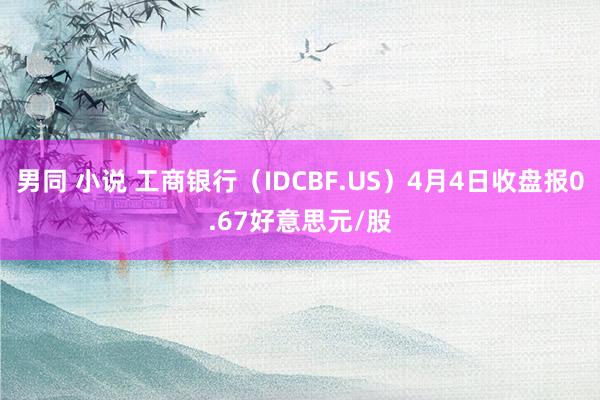男同 小说 工商银行（IDCBF.US）4月4日收盘报0.67好意思元/股