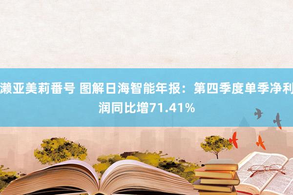 濑亚美莉番号 图解日海智能年报：第四季度单季净利润同比增71.41%