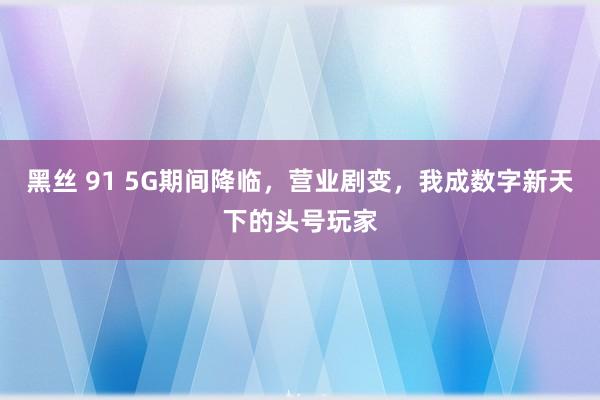 黑丝 91 5G期间降临，营业剧变，我成数字新天下的头号玩家