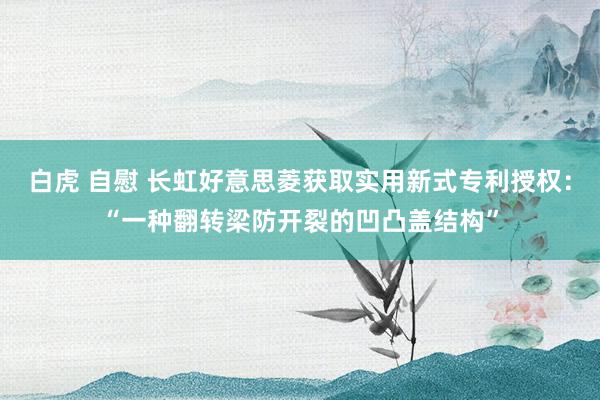 白虎 自慰 长虹好意思菱获取实用新式专利授权：“一种翻转梁防开裂的凹凸盖结构”