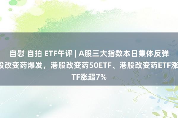 自慰 自拍 ETF午评 | A股三大指数本日集体反弹，港股改变药爆发，港股改变药50ETF、港股改变药ETF涨超7%