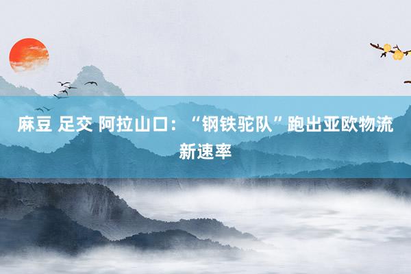 麻豆 足交 阿拉山口：“钢铁驼队”跑出亚欧物流新速率