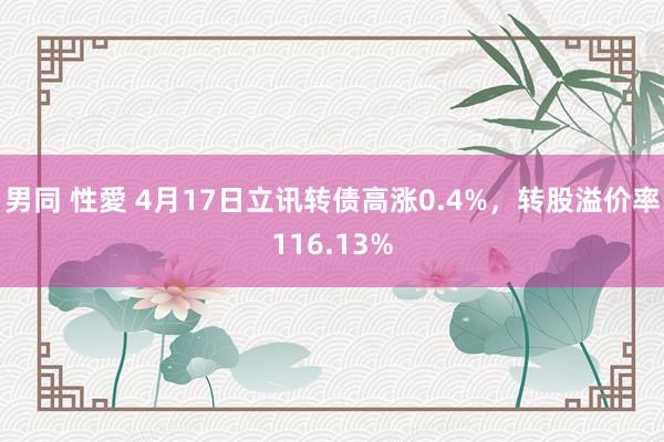男同 性愛 4月17日立讯转债高涨0.4%，转股溢价率116.13%
