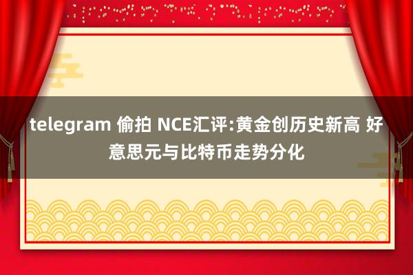telegram 偷拍 NCE汇评:黄金创历史新高 好意思元与比特币走势分化