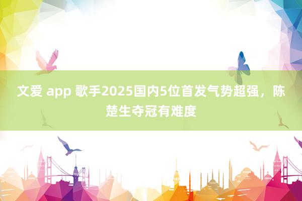 文爱 app 歌手2025国内5位首发气势超强，陈楚生夺冠有难度